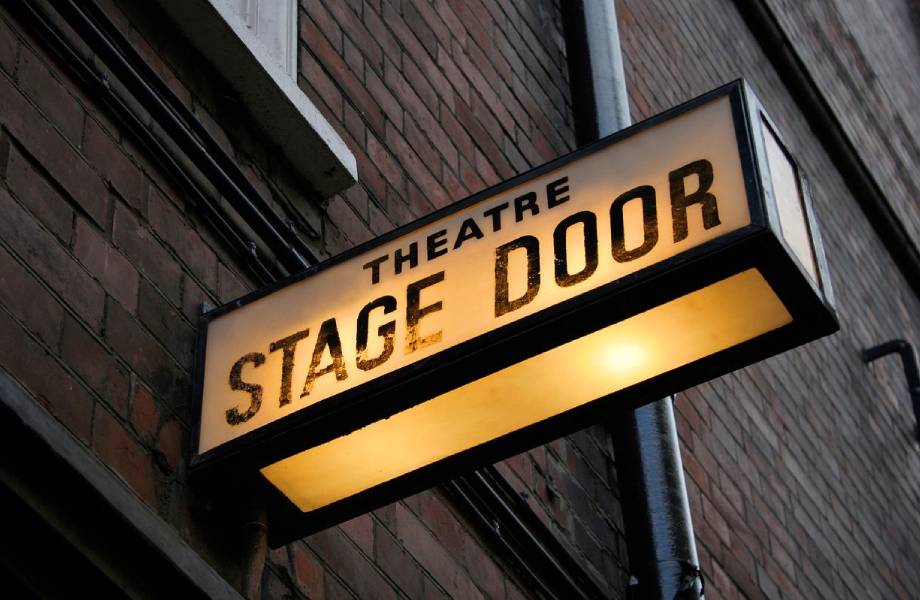 Theatre stage door signage